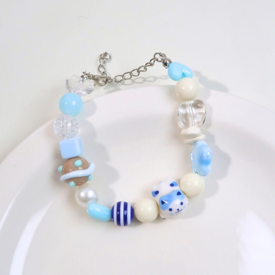 Blue Kitty - Handmade Bracelet